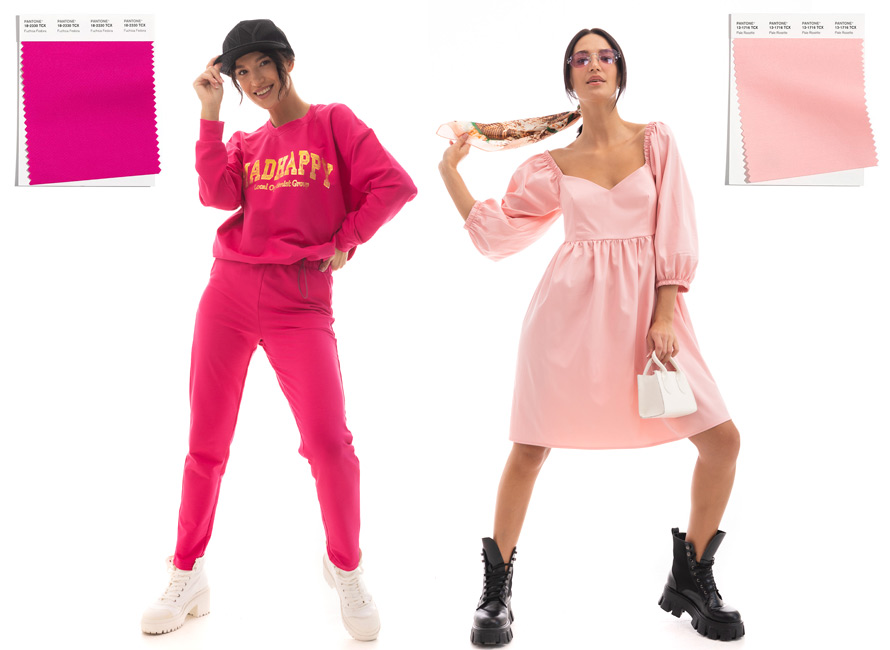 Как носить цвет фуксии и нежно-розовый - фото одежды Аржен