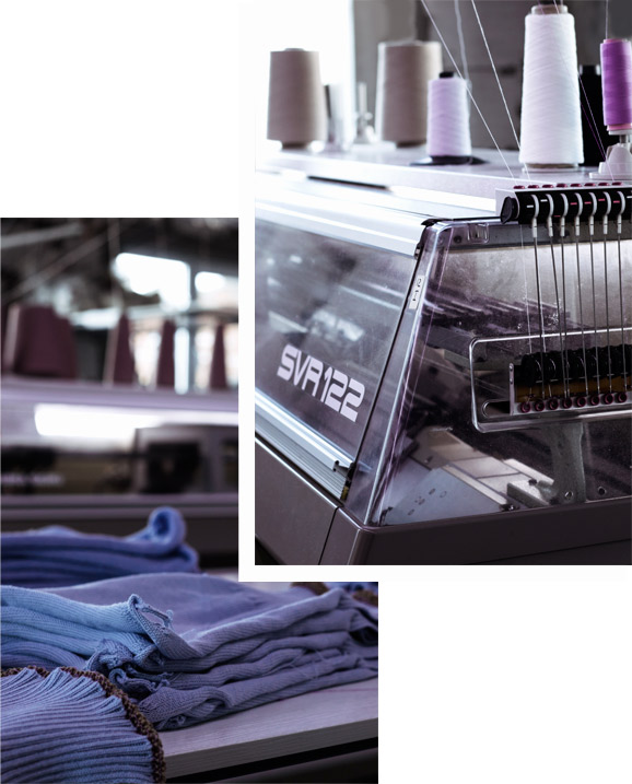 Вязальное оборудование на фабрике производителя одежды Arjen