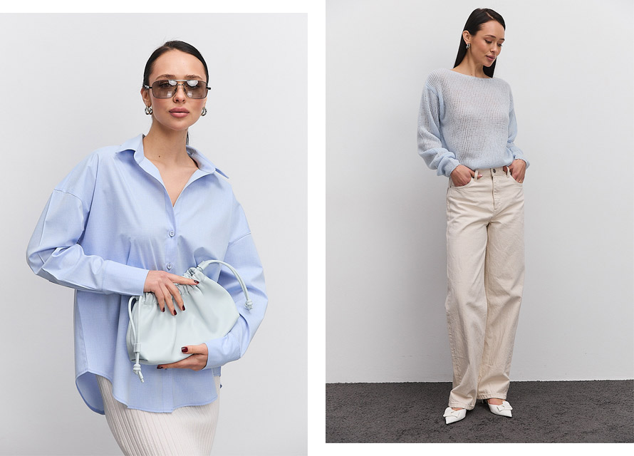 Одяг небесно-блакитного кольору - тренд весни 2026