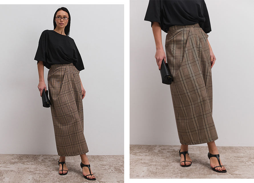 Модна спідниця в клітинку - весняний тренд 2026