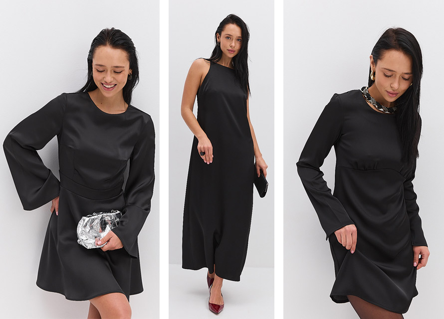 Новорічні образи з чорним платтям - мода