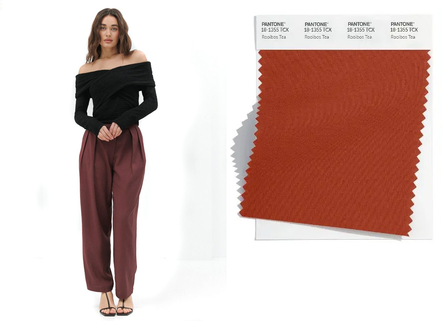 Женские летние брюки Аржен в модном коричневом оттенке