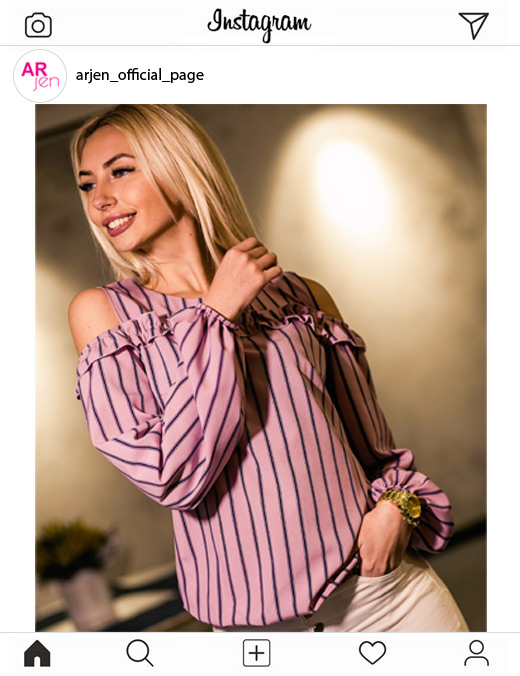 Блуза с вырезами на плечах фото бренда Аржен