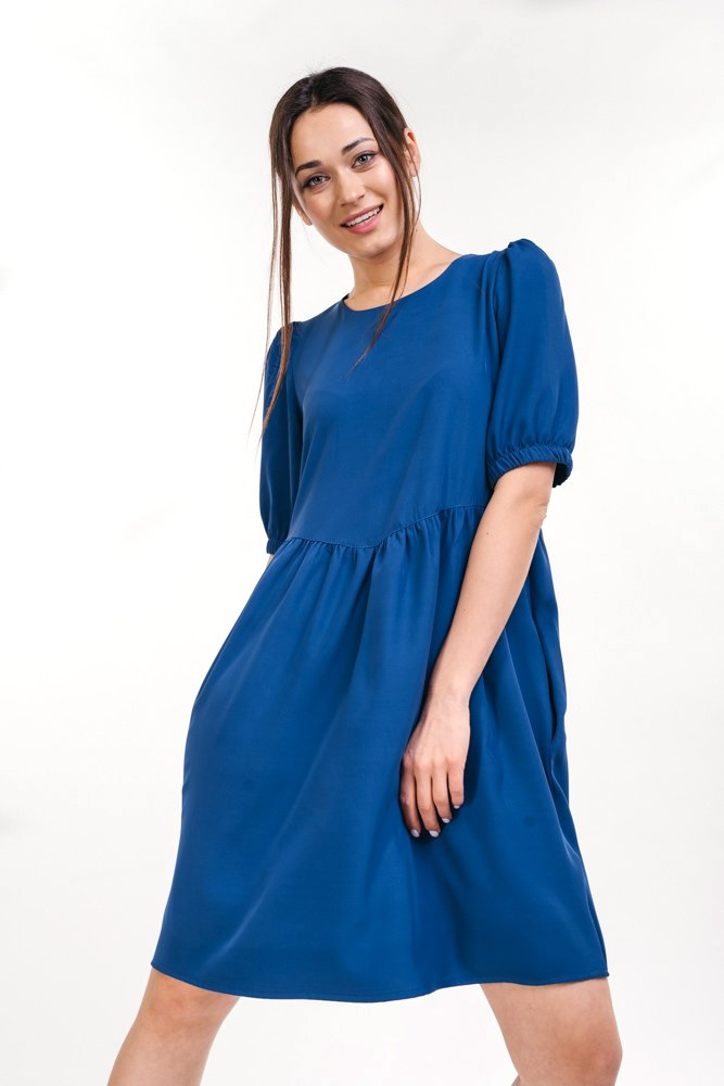Купить синее летнее платье - фото