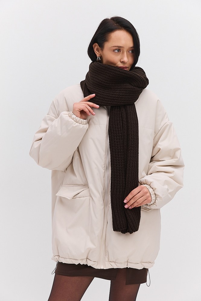 Купить коричневый женский шарф - фото