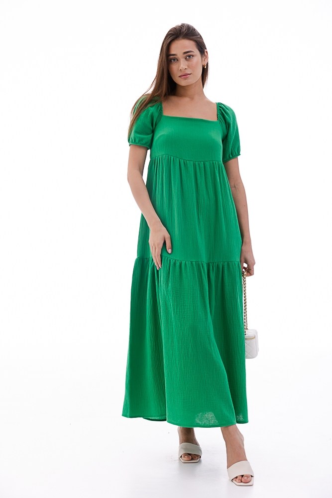 Купить зеленое летнее платье - фото