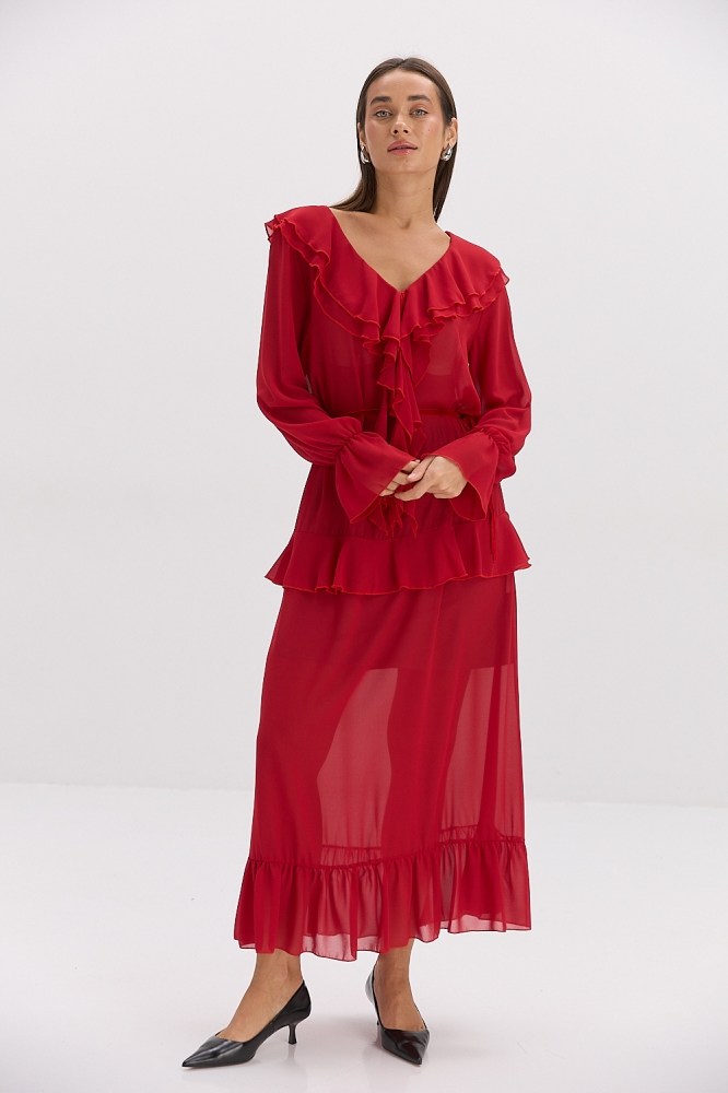 Купить красное вечернее платье - фото