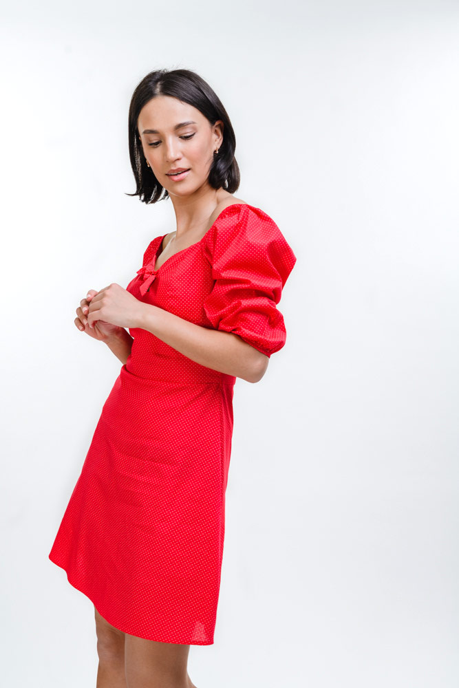 Купить красное летнее платье - фото