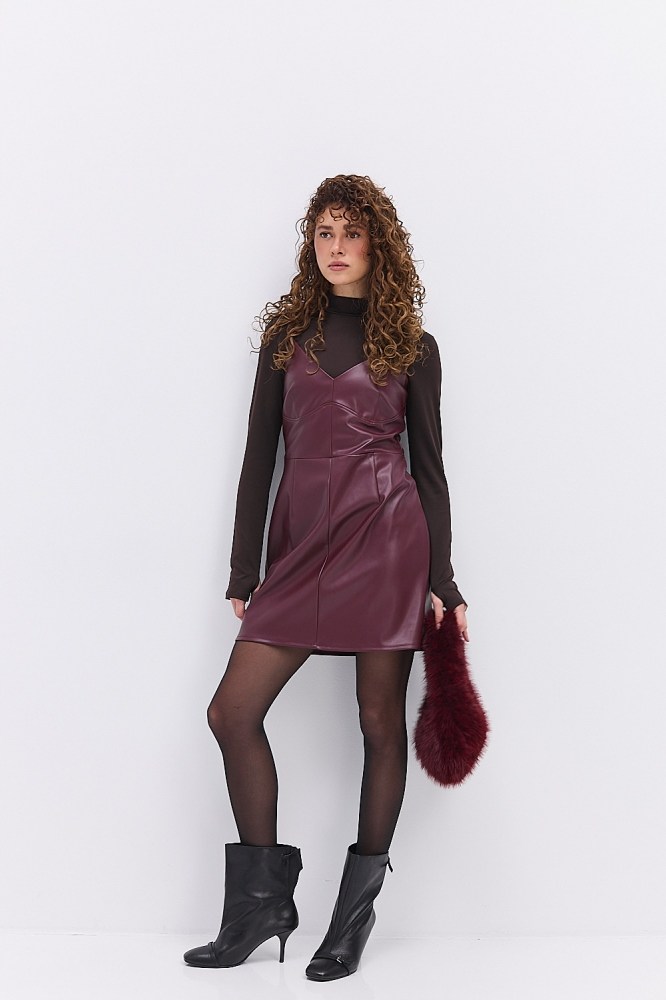 Купить бордовый летний сарафан - фото